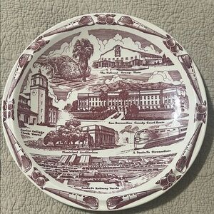 California Vintage Scenic Plate California San Bernadino